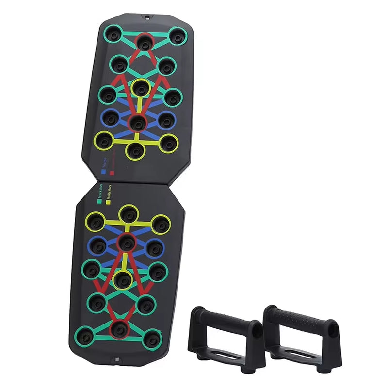 Portable Multifunctional Push-Up Board Set with Handles Foldable Fitness Equipment for Chest Abdomen Arms and Back Training