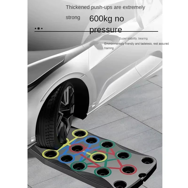 Portable Multifunctional Push-Up Board Set with Handles Foldable Fitness Equipment for Chest Abdomen Arms and Back Training