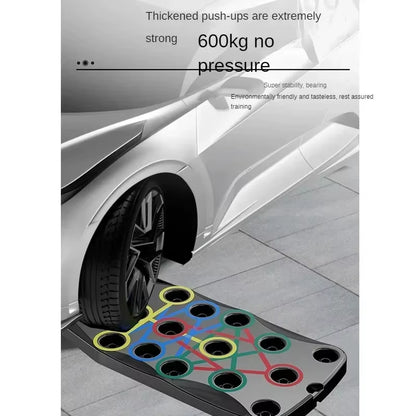 Portable Multifunctional Push-Up Board Set with Handles Foldable Fitness Equipment for Chest Abdomen Arms and Back Training